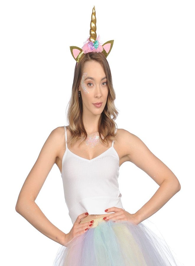 Funcredible Unicorn Horn Headband & Glitter – Adult Unicorn Costume Headwear for Festivals, Halloween & Cosplay - Image 2